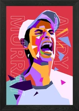 Andy Murray Pop Art Framed Wall Art Poster Canvas Print Picture
