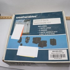 Weatherables Gate Hardware Kit for Single Outdoor Gates WBGA-SINGLEKIT-NW
