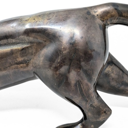 Art Deco Crouching Panther 27" Bronze Sculpture - Picture 7 of 9