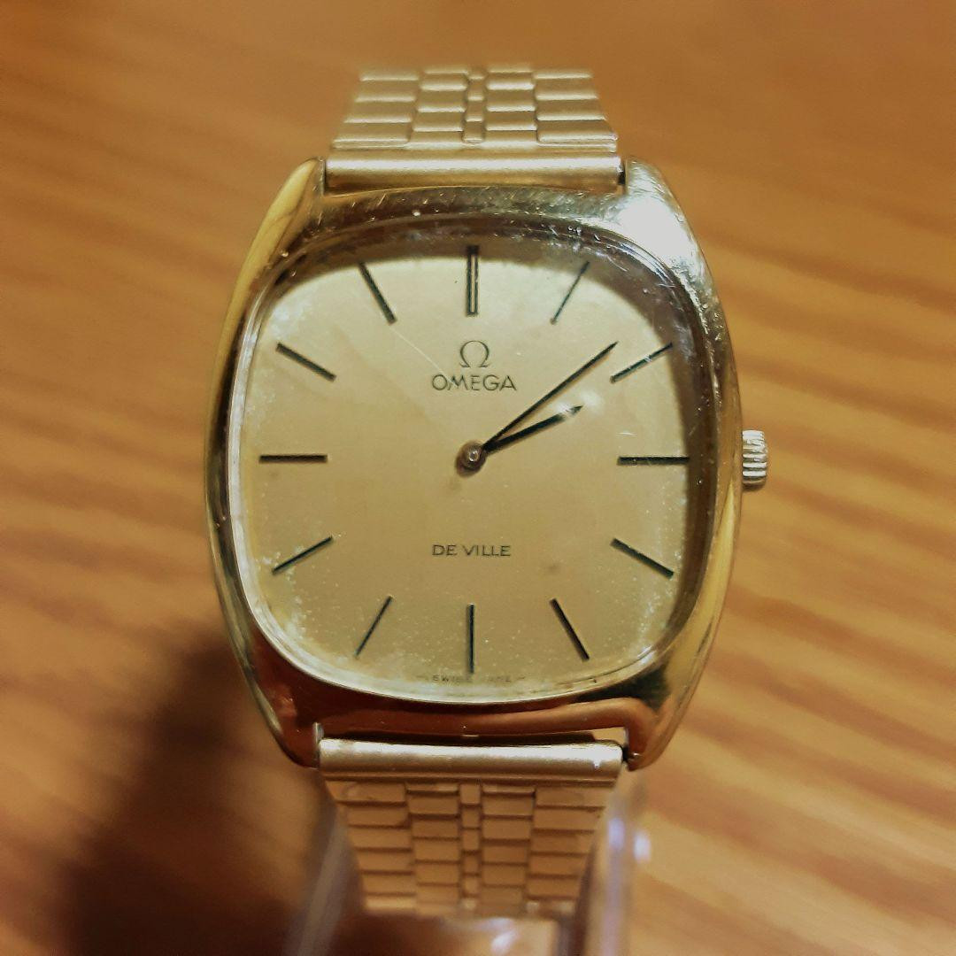 Omega De Ville Hand-Winding Mens Watch Vintage Gold Original