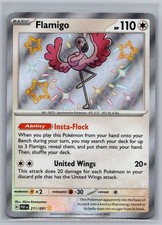 Flamigo 211/091 Shiny Rare Paldean Fates Pokemon Holo Near Mint