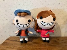 Juego de Peluche Gravity Falls Voodoo Mystery Twins Dipper Mabel StudioBadEgg RARO FUERA DE STOCK