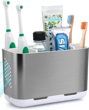 Toothbrush Holders for Bathroom Organizer Countertop, Detachable Anti-Slip Large