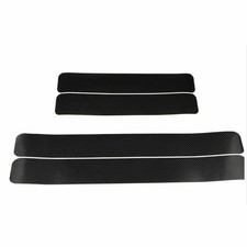 Car Accessories 3D Carbon Fiber Vinyl Wrap Door Sill Protector Trim Stickers 4X