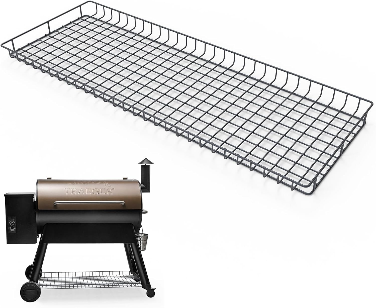 Outspark Upgrade Pellet Grill Storage Shelf for Traeger Pro 