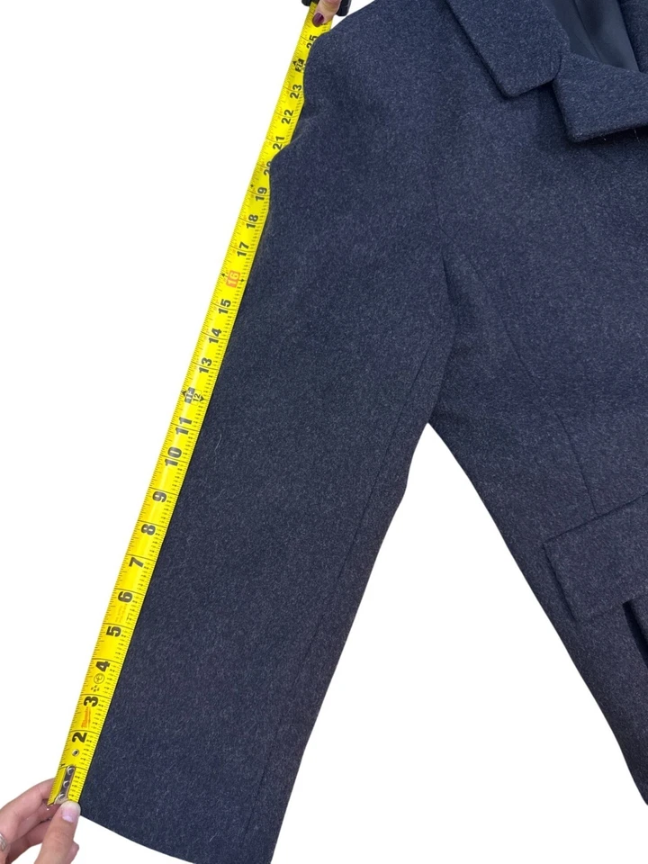 Abrigo para mujer Forecaster of Boston gris carbón lana cachemir abotonado 14 Foto 4 de 4