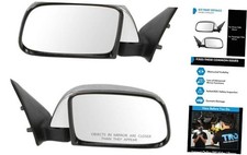 Chrome Manual Door Mirror Set for Toyota Pickup 89-95 Left  Right TO1320111
