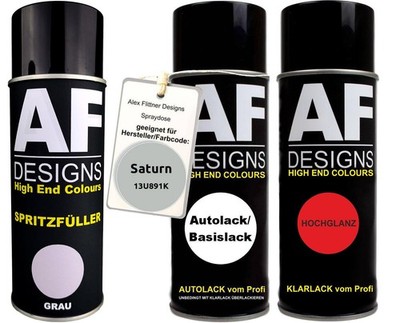 Spritzfüller Set für Saturn 13U891K Silver Metallic Klarlack Spritzfüller Grundi