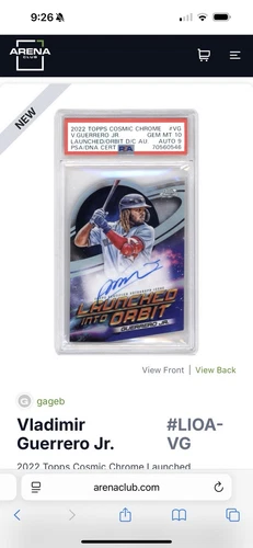 Vladimir Guerrero Jr. #LIOA-VG 2022 Topps Cosmic Chrome Launched Into Orbit Aut.