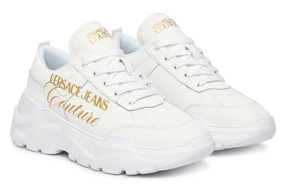 VERSACE JEANS COUTURE 80VA3SC1 ZPB69 003 SNEAKERS SHOES WOMEN LACE UP LACES 50490₽
