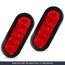 6" Oval LED Trailer Lights Kit, 2PCS Waterproof Stop/Turn/Brake Tail Lights with