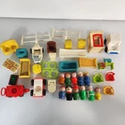 Vintage Little People Vehicles, Furniture, Figures  LOT,