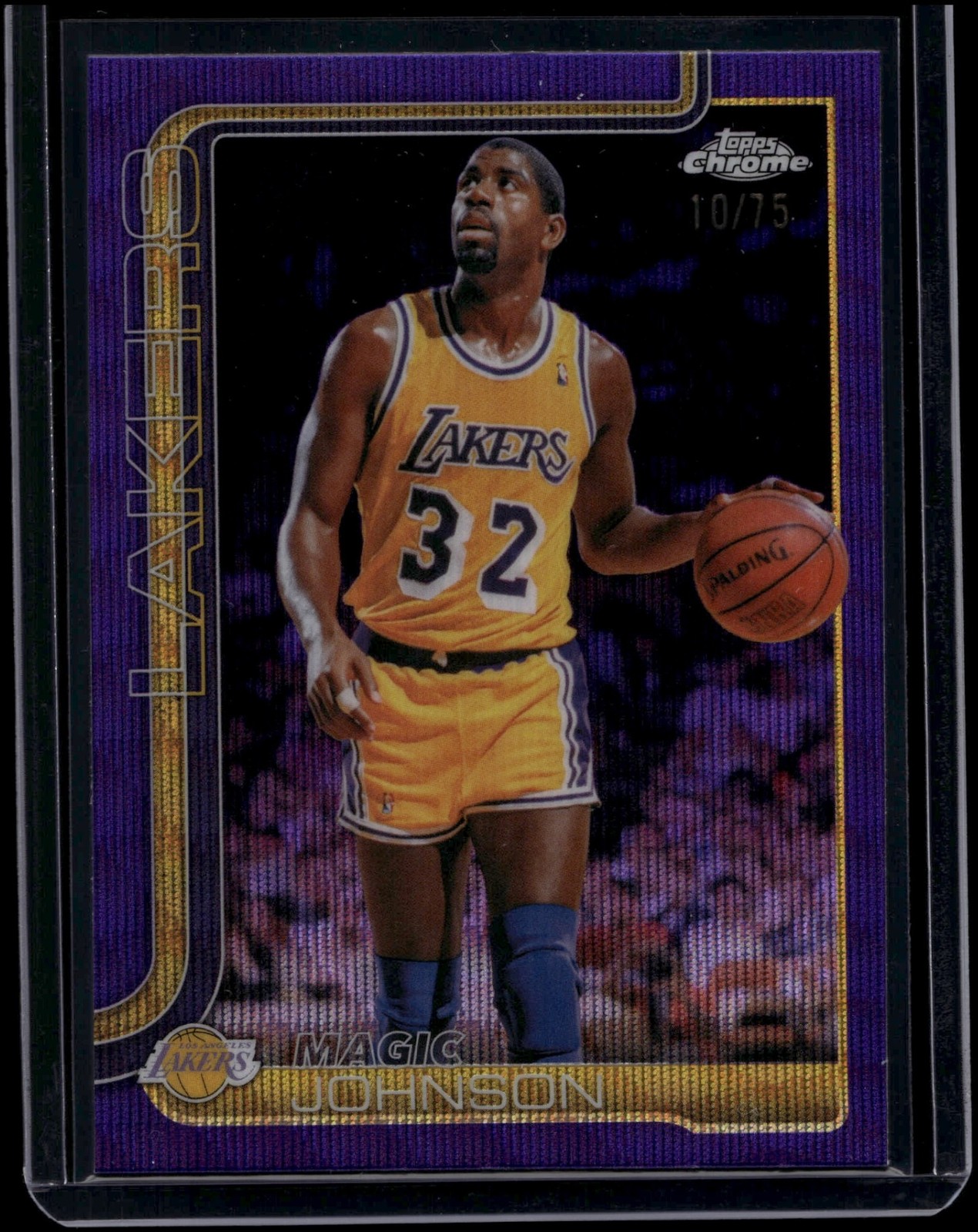 2025-26 Chrome Update Magic Johnson #149 Purple Wave Refractor /75