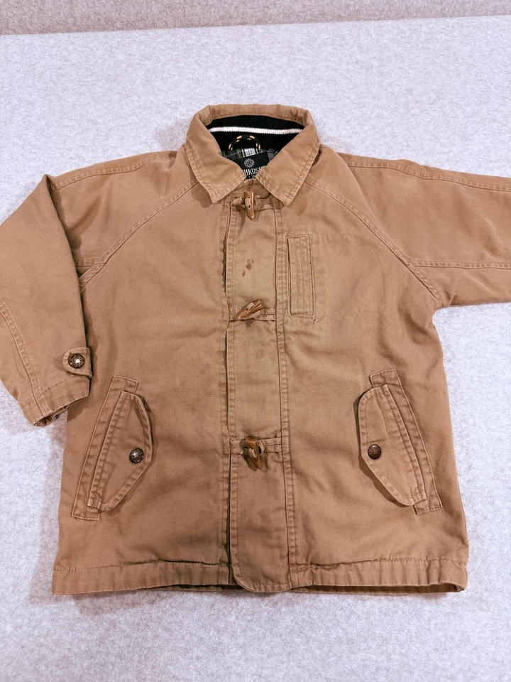 OshKosh Jacket Boys 6 Brown Field Coat Toggle Zip Lined Gropcore Heritage - Image 2 of 4