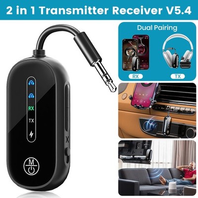 Bluetooth Transmitter Empfänger Sender Receiver Stereo Audio AUX Adapter 2-in-1