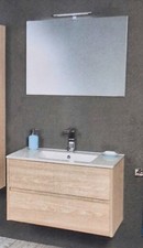 Mobile bagno con lavabo Da 70cm,  specchio e Lampada 