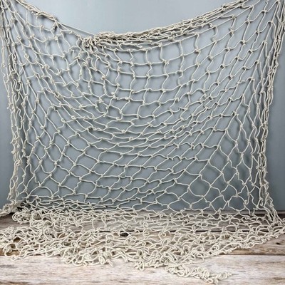 Deko Fischernetz ca.120x250 cm Beige aus Baumwolle dicke Qualität