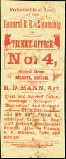 GA $1 MILLEDGEVILLE State of Georgia R.D. Mann General R.R. & Steamship ad note