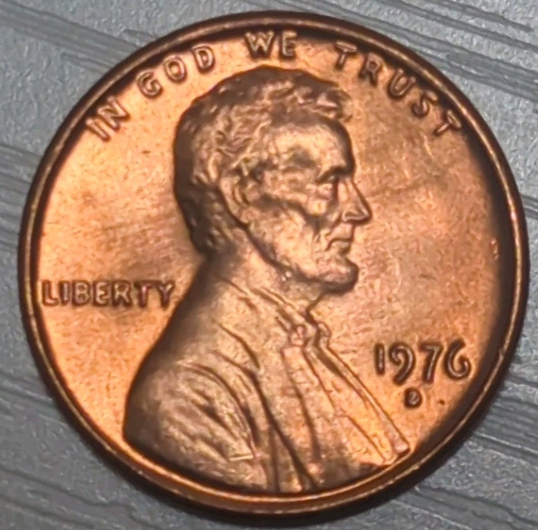 1976 D Lincoln Memorial Error Penny DDO DDR mintmark Repunched Rim