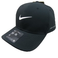 Nike Dri-FIT ADV Rise Structured Swoosh Black Hat Cap Size L/XL NEW FB5633-010