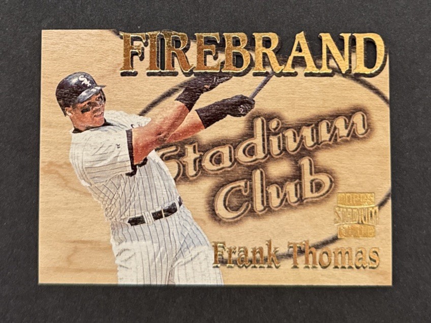 1997 Topps Stadium Club FRANK THOMAS Die-Cut Firebrand Insert HOF #FB 9