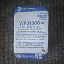 Intermatic WP3100C In-Use Weatherproof Clear Plastic Exterior Outlet Cover