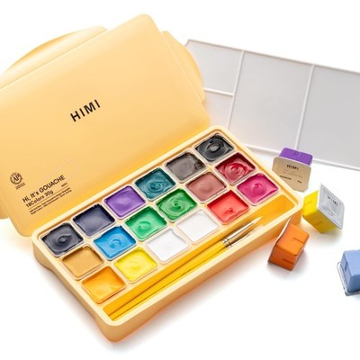 HIMI Gouache Paints Set, 18 Colors, 30g, jelly gouache paint set, Non Toxic P...
