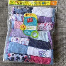 Hanes Ultimate Girls Tagless Cotton Bikinis Underwear Pack of 14 Pairs - Size 8