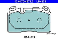 ATE Bremsbelagsatz, Scheibenbremse 13.0470-4879.2 FüR Audi Porsche