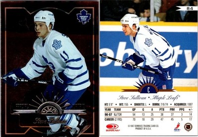 1997-98 Leaf Fractal Matrix Bronze Steve Sullivan Parallel Card #84 Maple Leafs
