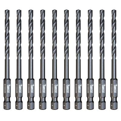 10 x 4 mm - HSS Schlagbohrkronen mit Schnellwechsel-Sechskantschaft (Bulk)