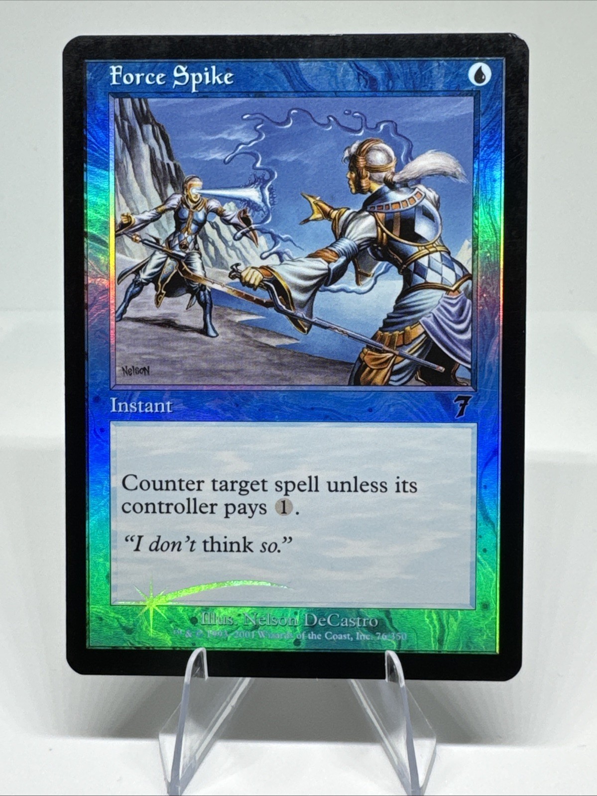 Force Spike Card 76/350 Foil Vintage 2001 Magic the Gathering 7th Edition