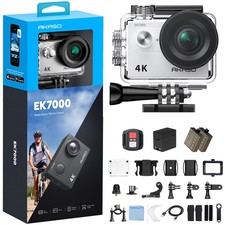 AKASO EK7000 4K30FPS Action Camera - 20MP Ultra HD Underwater Silver