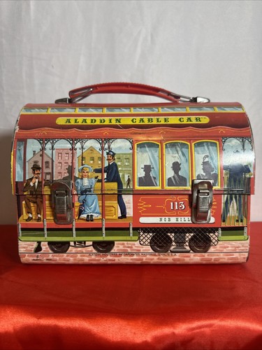 Vintage Rare 1962 ALADDIN SAN FRANCISCO CABLE CAR METAL DOME LUNCHBOX