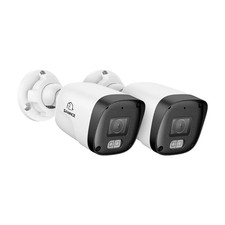 2PCS 3MP Full HD PoE IP Bullet Security Camera, Two-Way Communication