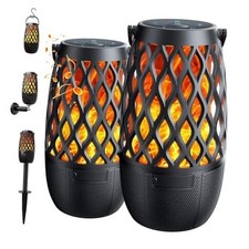 Outdoor Bluetooth Speakers, Waterproof Bluetooth Speaker with Lights, 2 Pack
