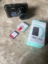 Sony Cyber-Shot DSC-H55 14.1MP 10x Optical Zoom Digital Camera Black Tested