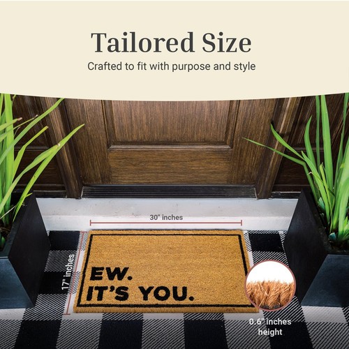 Funny Door Mat – Coir Doormat for Outdoor Entrance, Durable Welcome Mat with ... - Picture 3 of 9