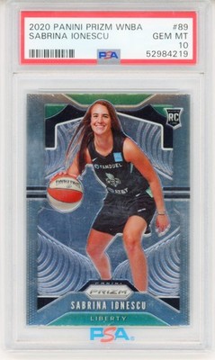 2020  Prizm WNBA #89 Sabrina Ionescu Rookie Card RC Liberty PSA 10