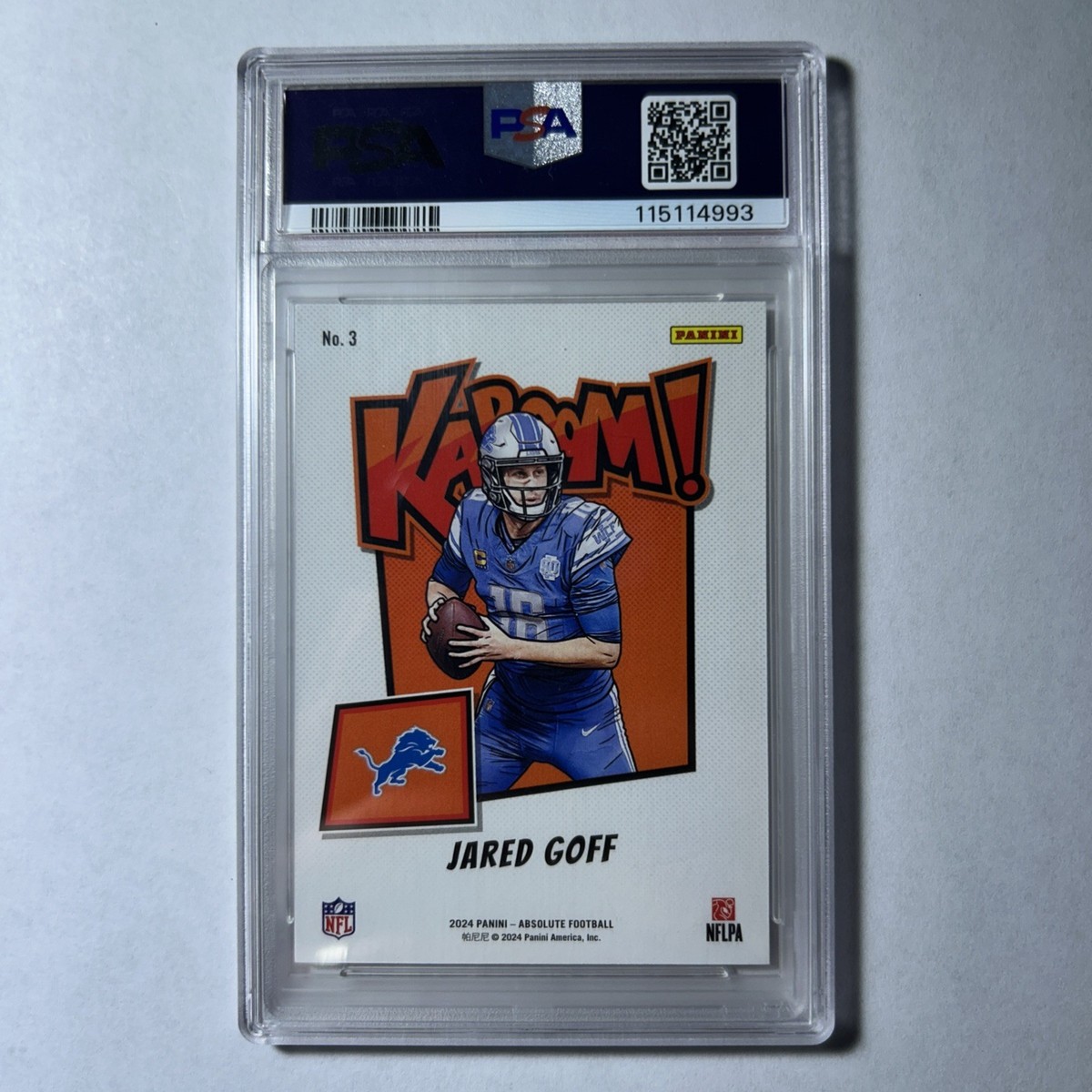 ⭐︎kabo⭐︎ 2024 Panini Absolute - Kaboom! Horizontal Jared Goff #3 for