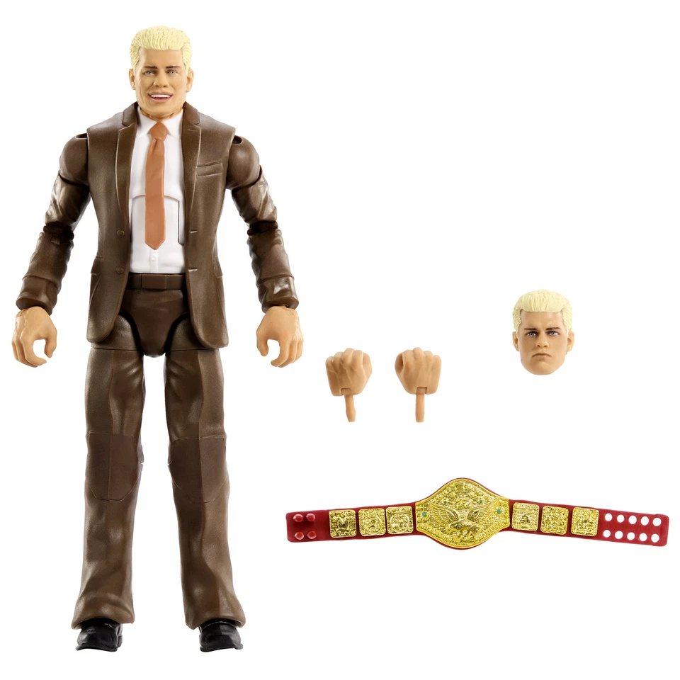 Figura de acción de lucha libre de juguete Mattel Cody Rhodes (traje marrón) - WWE Elite 120 Foto 3 de 3