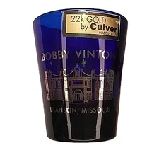 Libby Glass Bobby Vinton - Branson, Missouri Shot Glass - 22k Gold by Culver