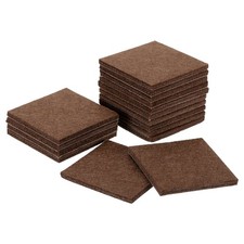 16Pcs Furniture Pads 2.5" Square Self Adhesive Felt Furniture Pads Brown