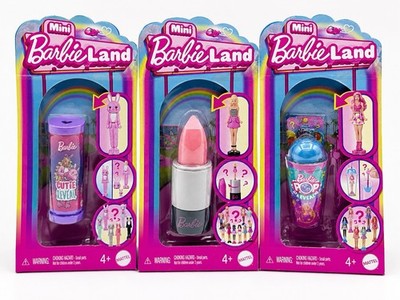 Barbie Mini BarbieLand Reveal Lot of 3 Cutie Pop Lipstick New