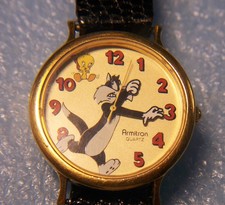 Sylvester with Moving Hands 1989 Quartz Watch Warner Bros. Loony Tunes Armitron