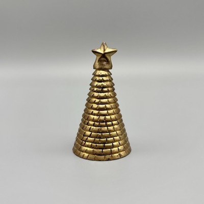 Vintage Solid Brass Christmas Tree 2.5'' Star Topper Knob Handle Figurine India