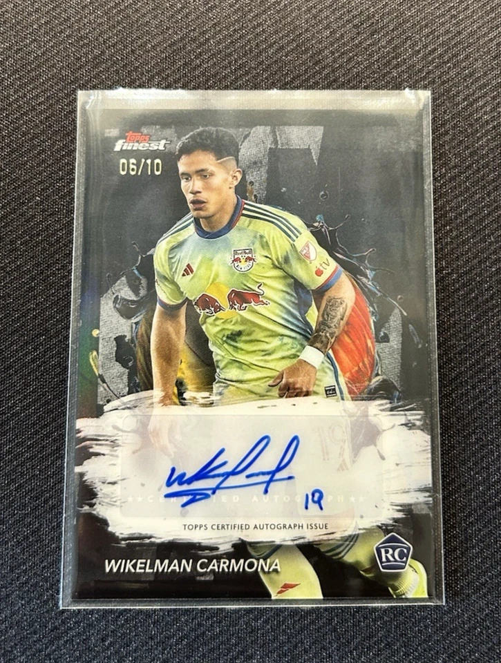 Wikelman Carmona Auto Black /10 RC 2024 Topps Finest MLS New York Red Bulls - Image 3 of 4