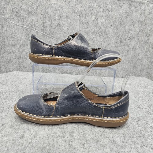 Born Børn Women's Navy Leather Mary Jane Shoes Comfort US Size 6 M Distressed - Picture 3 of 19