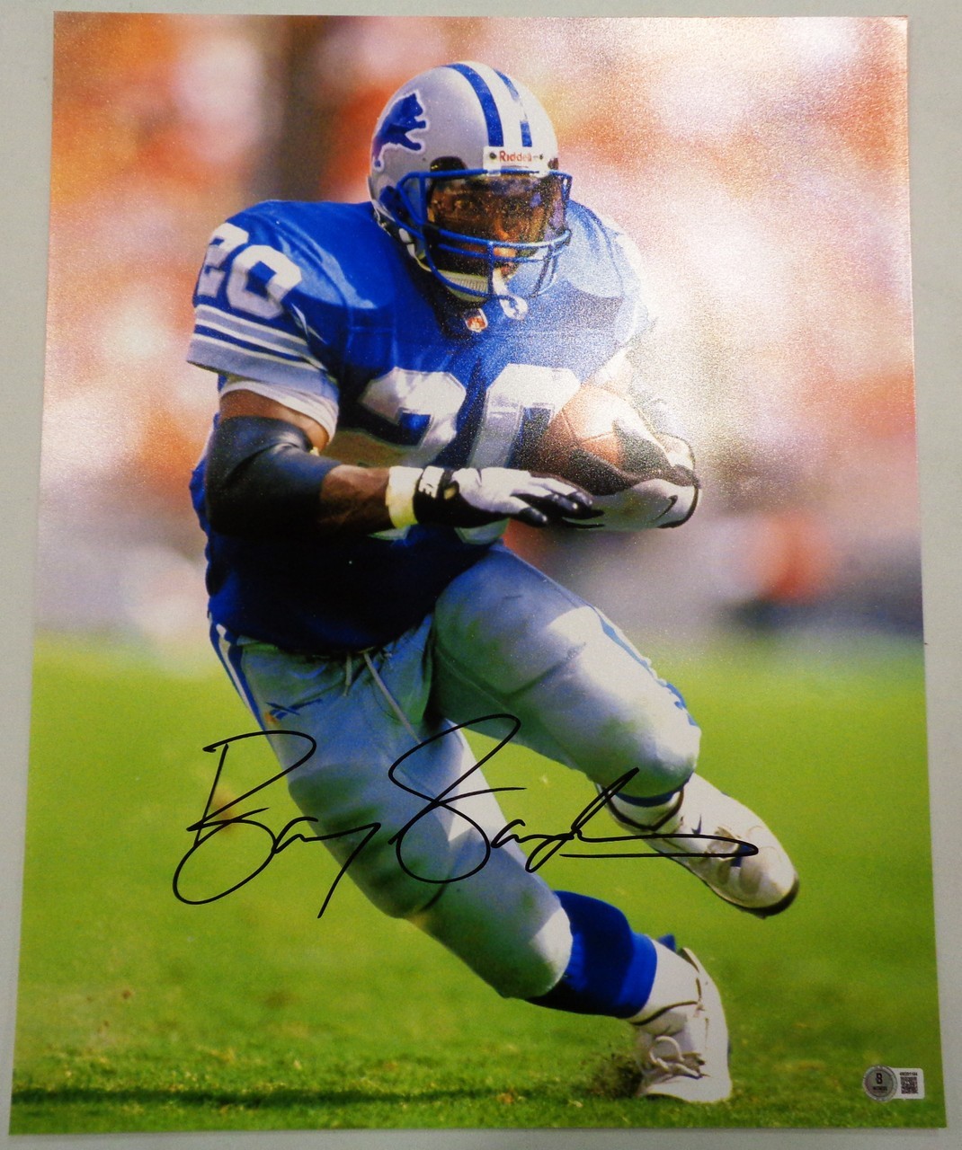 Barry Sanders Autographed Memorabilia | Signed Photo, Jersey ...