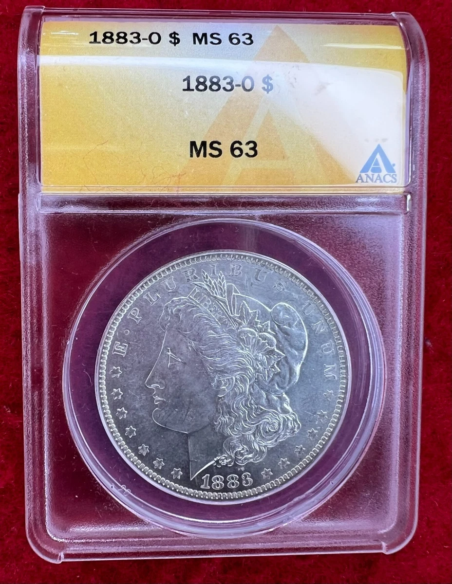 Circulated MS 63 Graded 1883 Year Morgan US Dollars (1878-1921